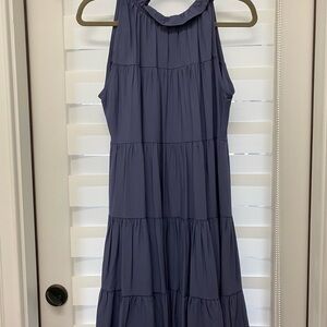 Casual Blue Sleeveless Dress